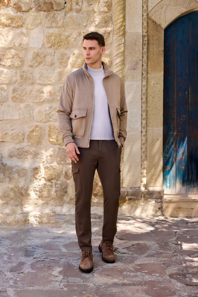 LİKRALI SÜET KUMAŞ CASUAL MONT