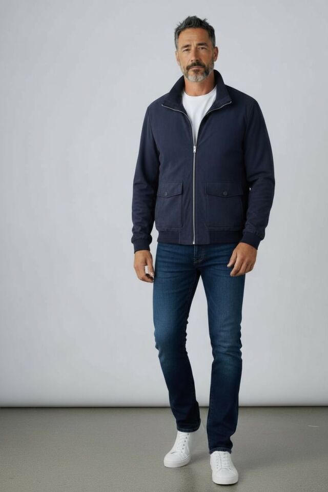 LİKRALI SÜET KUMAŞ CASUAL MONT LACİVERT - 48